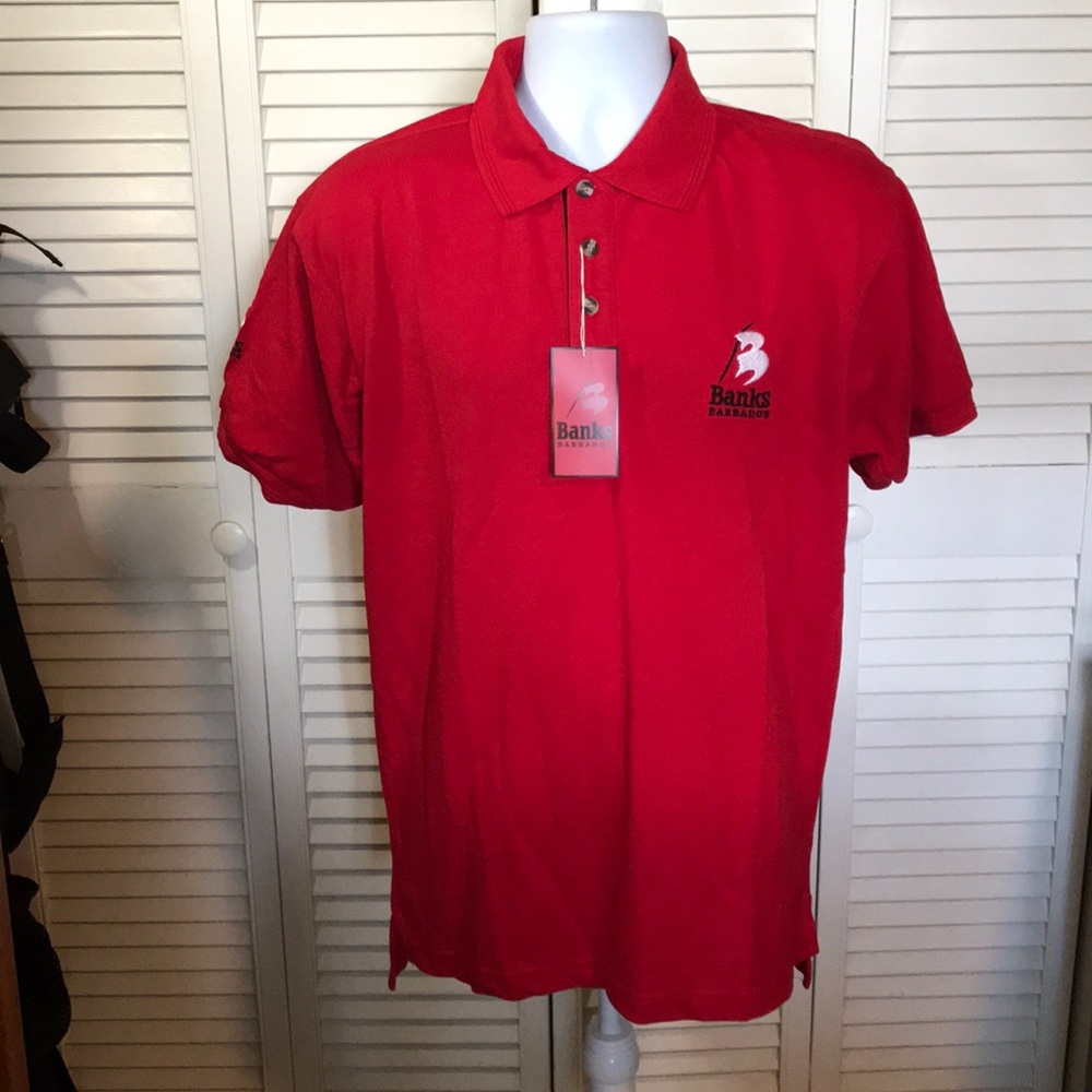 Banks Beer Barbados polo shirt Red - men’s M